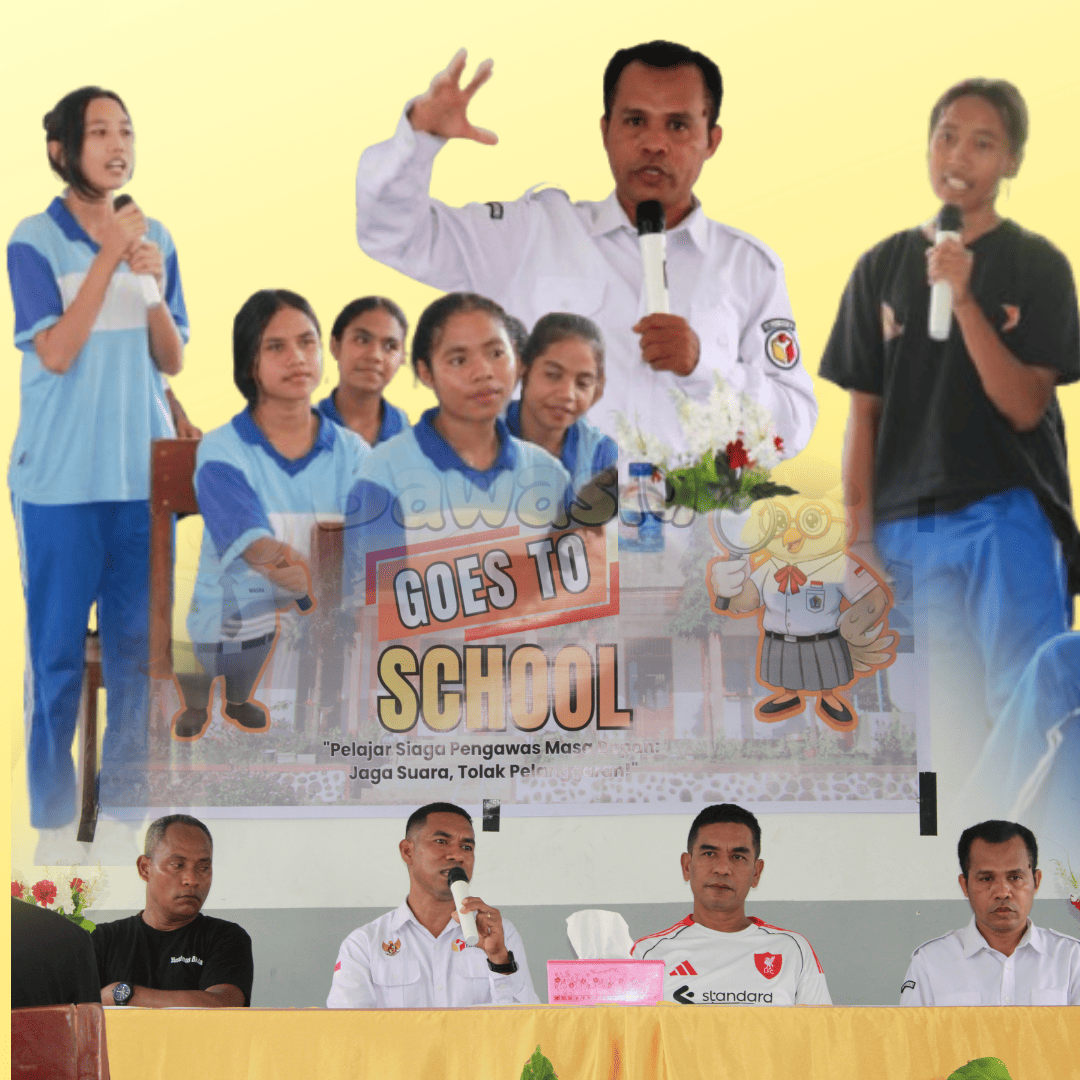 Suasana kegiatan Bawaslu Goes to School di SMA N 1 Aesesa.