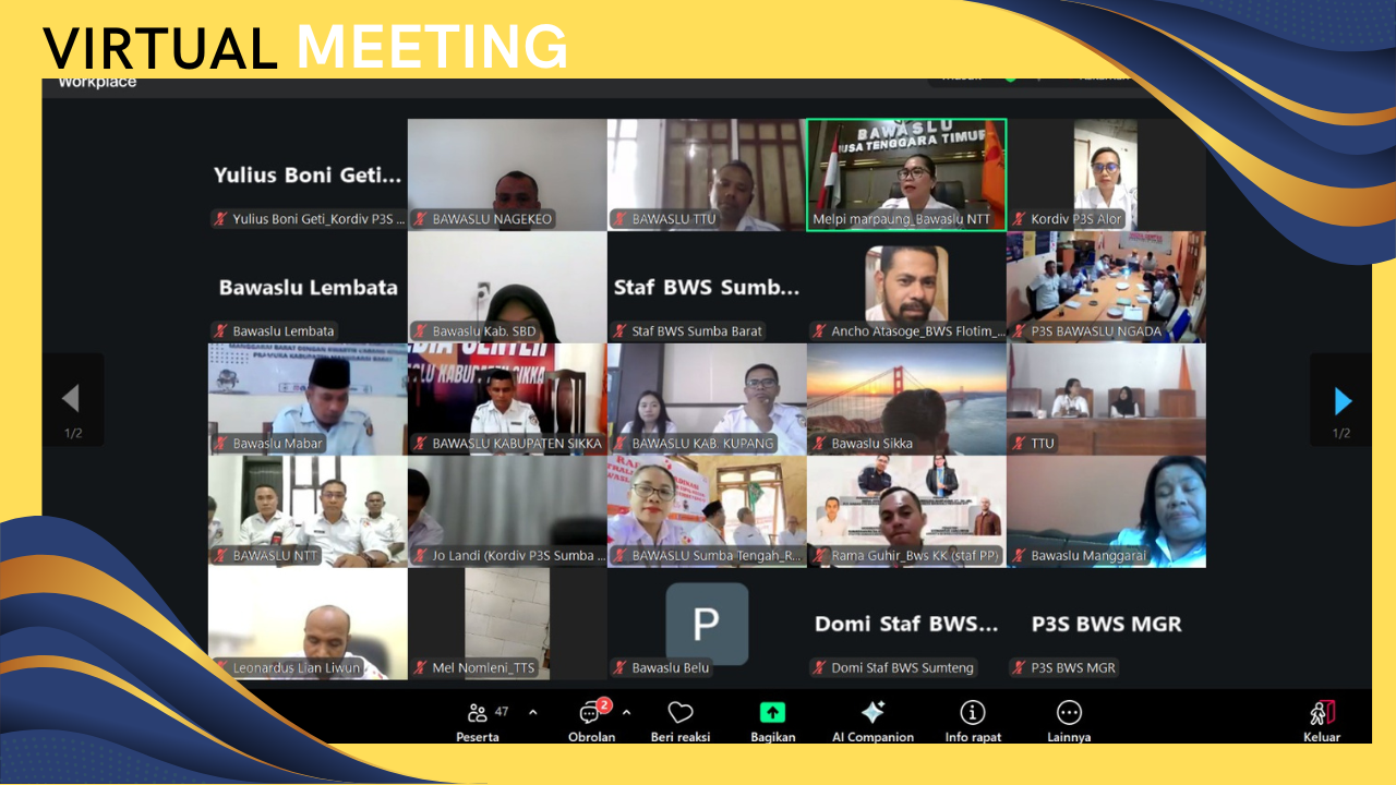 screenshot layar saat zoom meeting